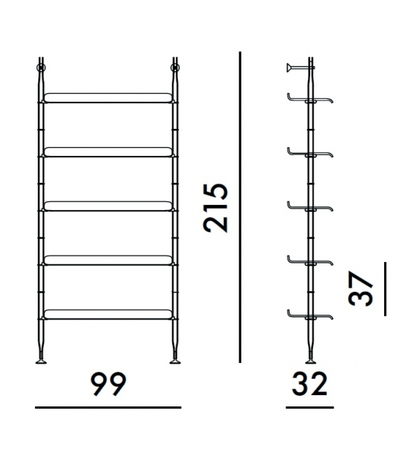 Versandfertig - Adam Wood Kartell Bücherregal