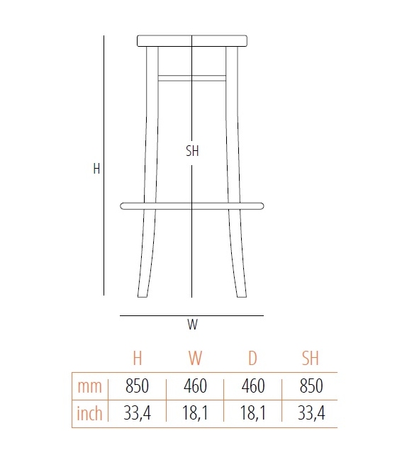 Vienna 144 Gebrüder Thonet Vienna Sgabello da Bar