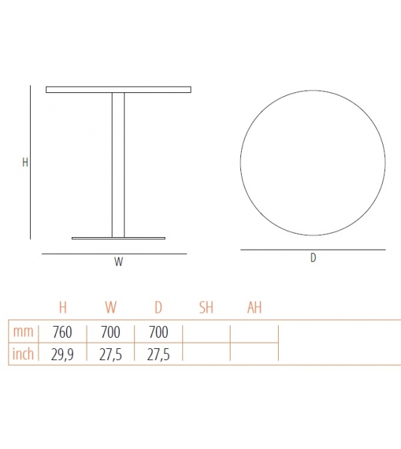 Porto Gebrüder Thonet Vienna Bar Table