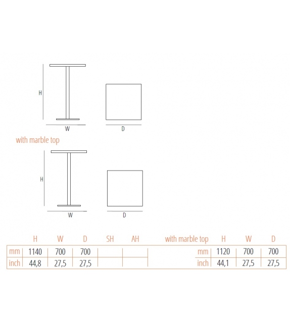 Sherry Gebrüder Thonet Vienna Tavolo da Bar