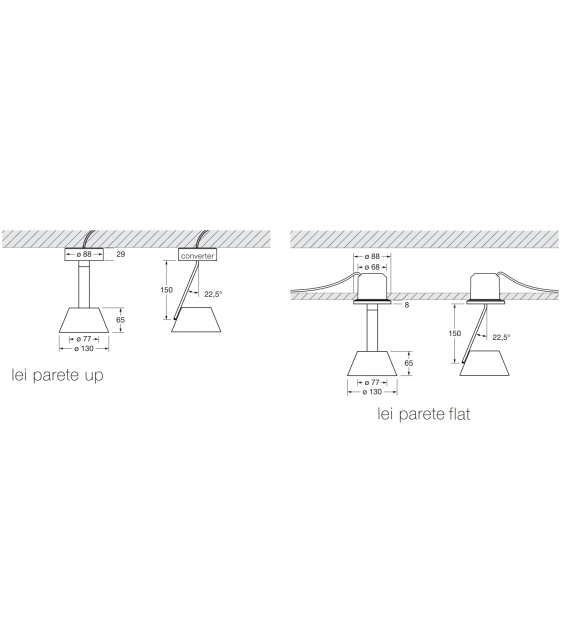 Lei Occhio Lampada da Soffitto / Parete