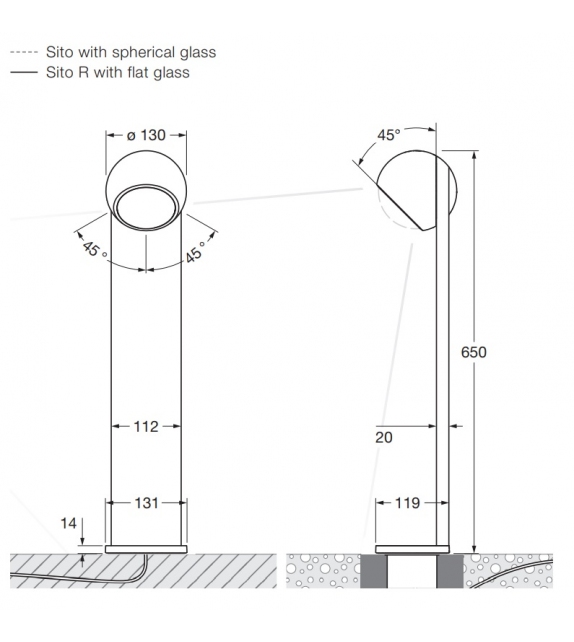 Sito Palo Occhio Pollerleuchte