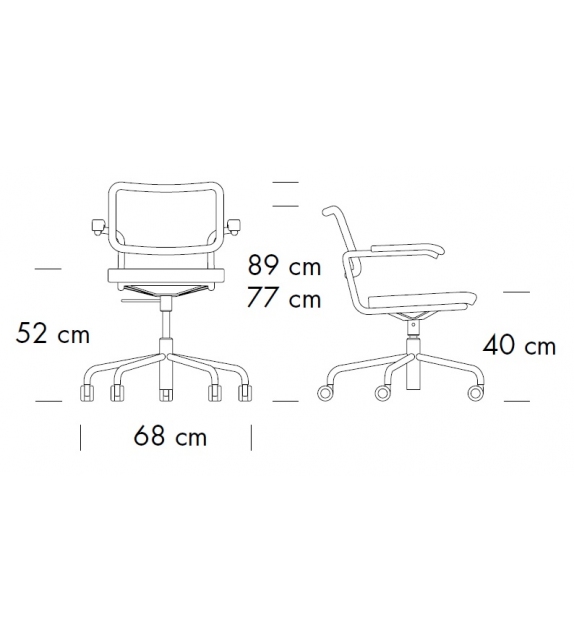 S 64 SPVNDR Thonet Drehsessel