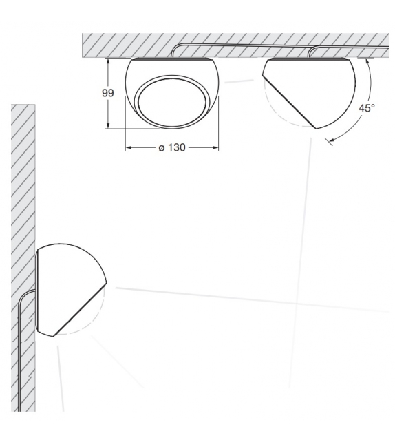 Sito Lato Occhio Ceiling / Wall Lamp