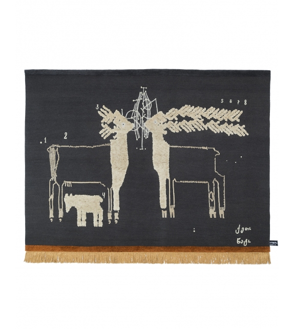 The Night of a Hunter - Two Deers CC-Tapis Teppich