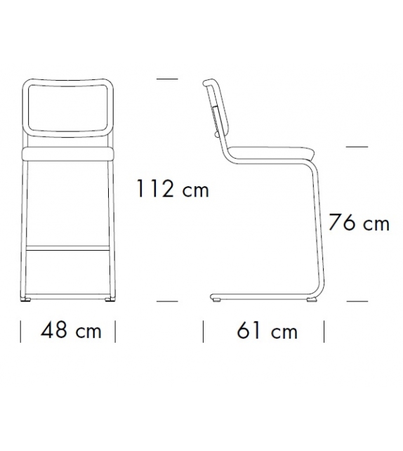 S 32 SPVNH / S 32 SPVNHT Thonet Hocker