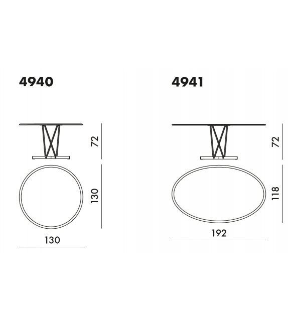 Viscount Of Wood Kartell Round / Oval Table
