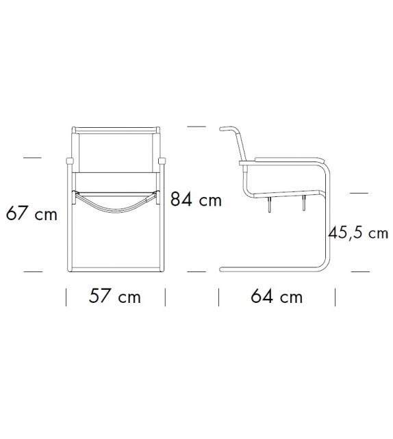 S 34 N Thonet Chaise avec Accoudoirs