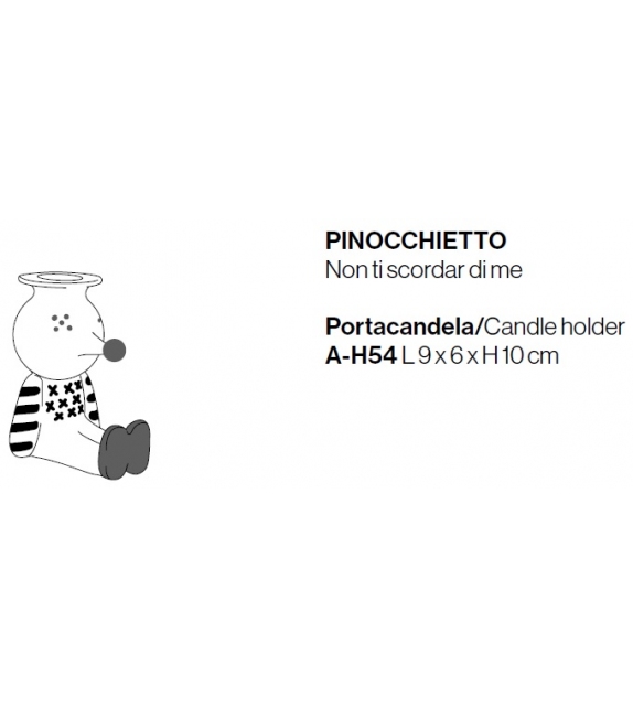 Prêt pour l'expédition - Non ti scordar di me Pinocchietto Bosa Bougeoir