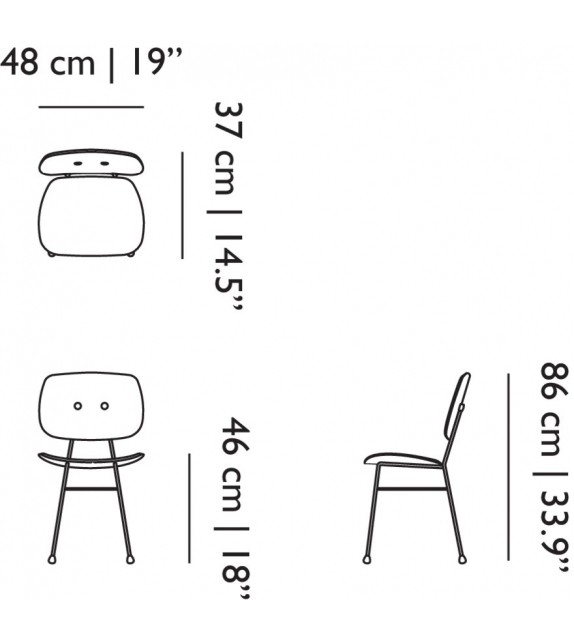 The Golden Chair Black Moooi Sedia