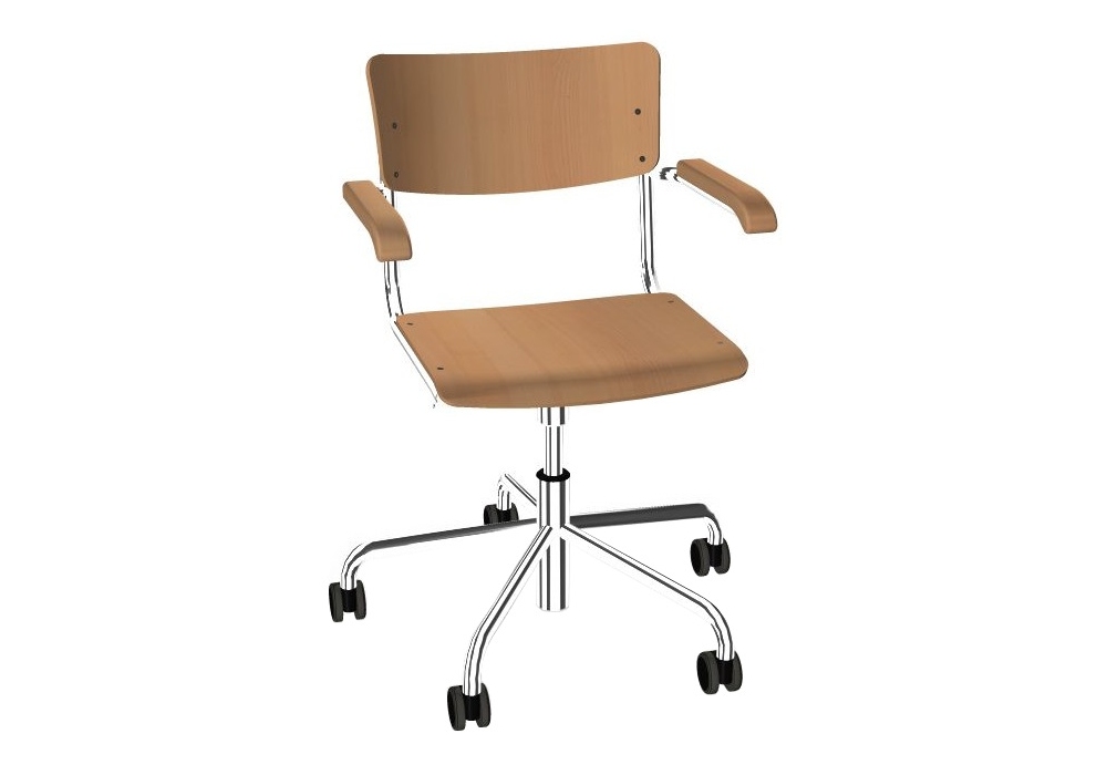 S 43 FDR Thonet Swivel Armchair