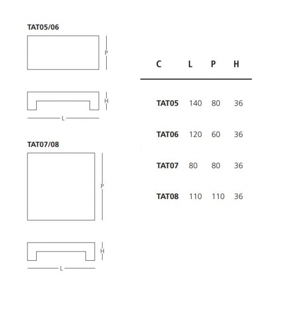 Atlantis Glas Tavolino