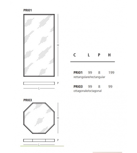 Prism Mirror Glas Italia Specchio