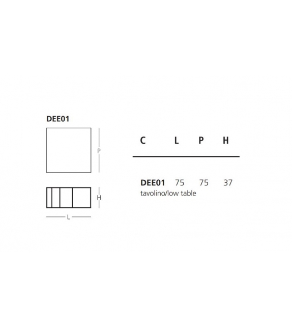 Deep Sea Glas Italia Viereckigen Couchtisch