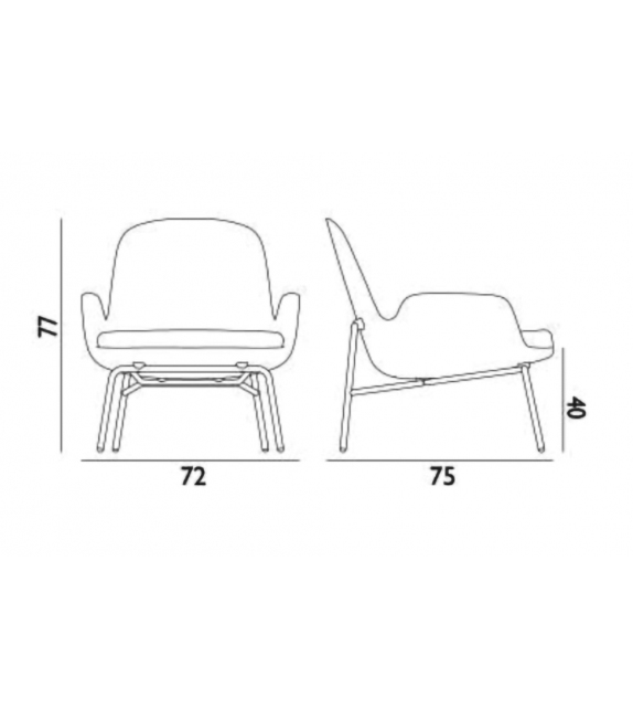 Era Normann Copenhagen Fauteuil Bas Avec Pieds En Bois