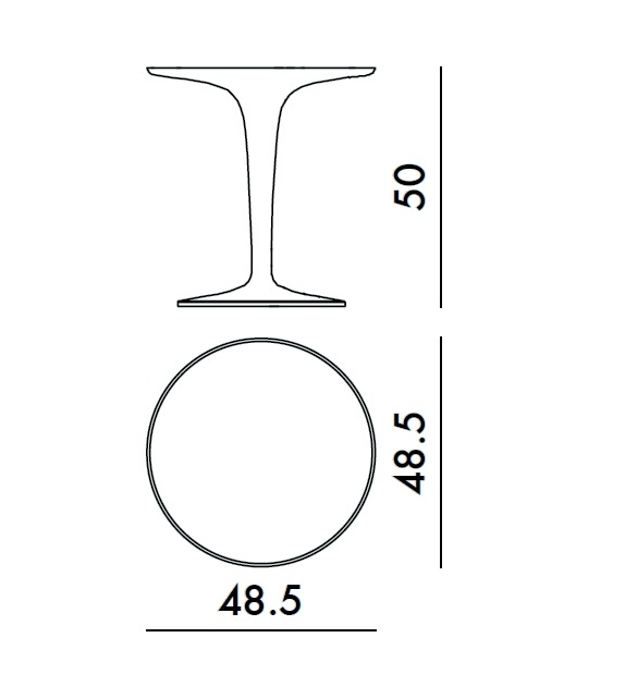TipTop Verre Kartell Table D'Appoint
