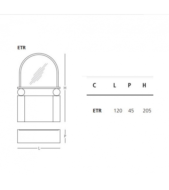 Etrusco Glas Italia Mirror