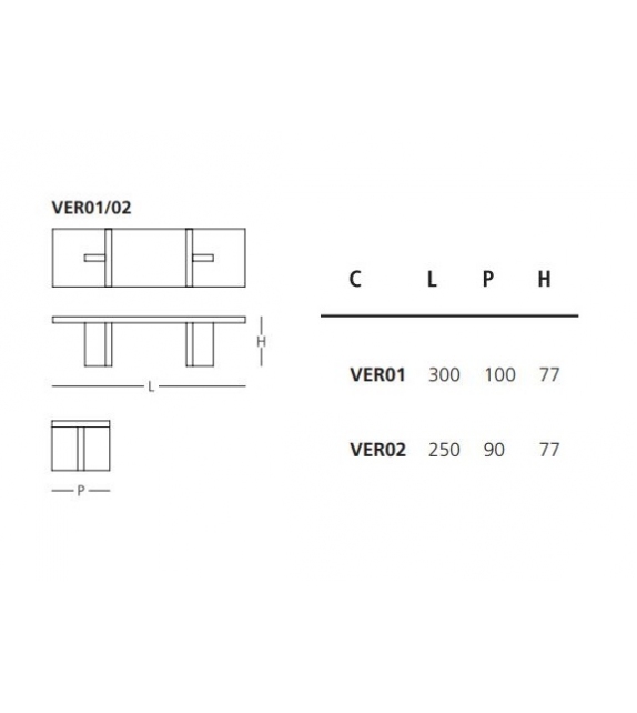 Verglas Glas Italia Tavolo