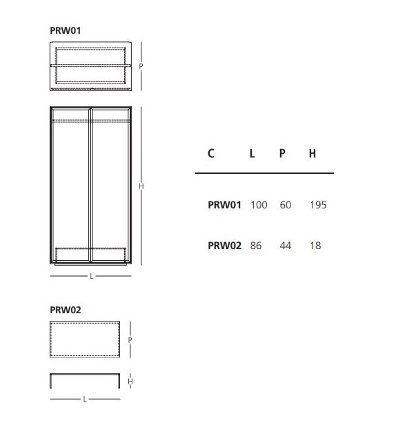 Prism Glass Glas Italia Armadio