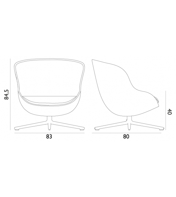 Hyg Normann Copenhagen Chaise longue pivotante basse