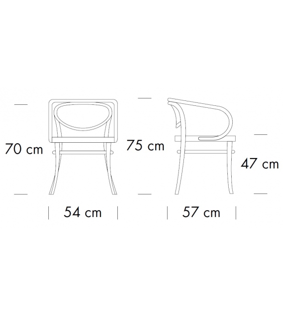 210 P Thonet Silla Tapizada