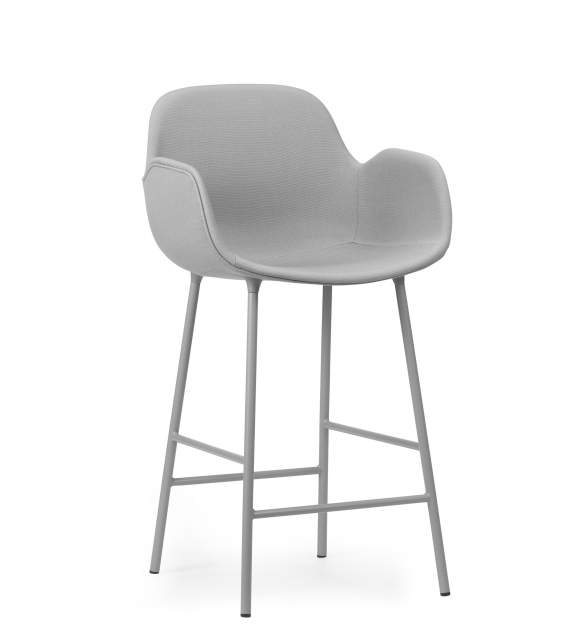 Form Bar Normann Copenhagen Upholstery Stool with Armrests