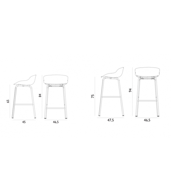 Hyg Normann Copenhagen Sgabello Semi Imbottito