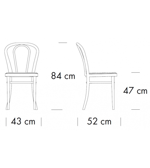 218 P Thonet Chaise Rembourrée