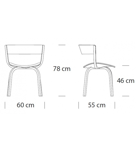 404 SPF Thonet Sedia Imbottita