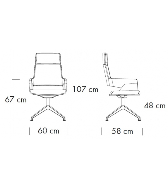 S 847 DE Thonet Poltrona Girevole