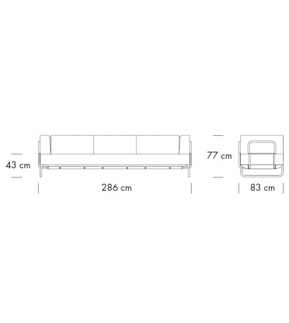S 5002 Thonet Divano