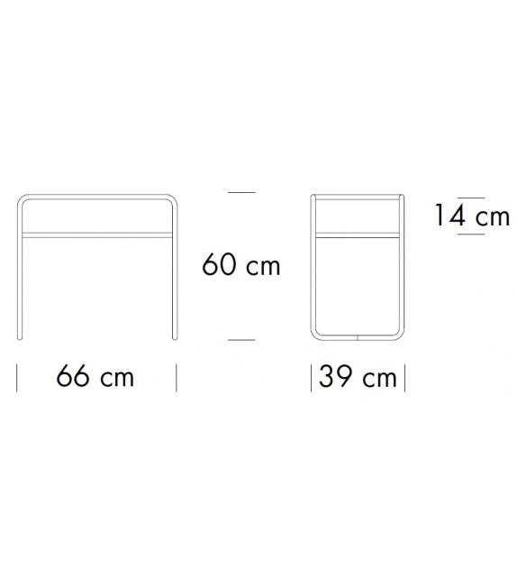 B 9 D/1 Thonet Tavolino con Ripiano