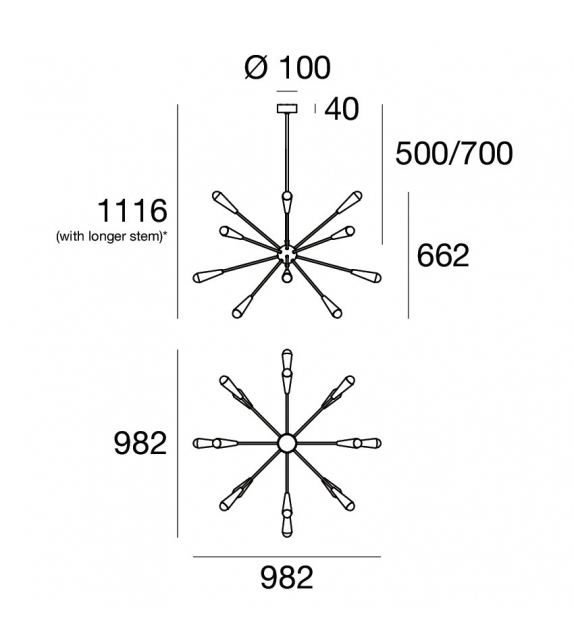 Lampiatta Stilnovo Lampada a Sospensione