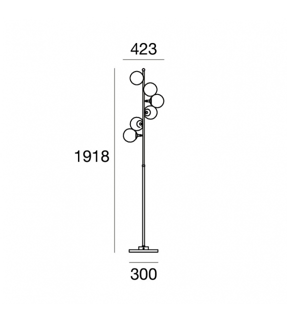 Galassia Stilnovo Stehleuchte
