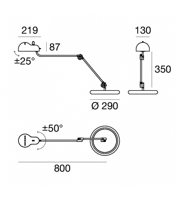 Topo Stilnovo Lampe de Table