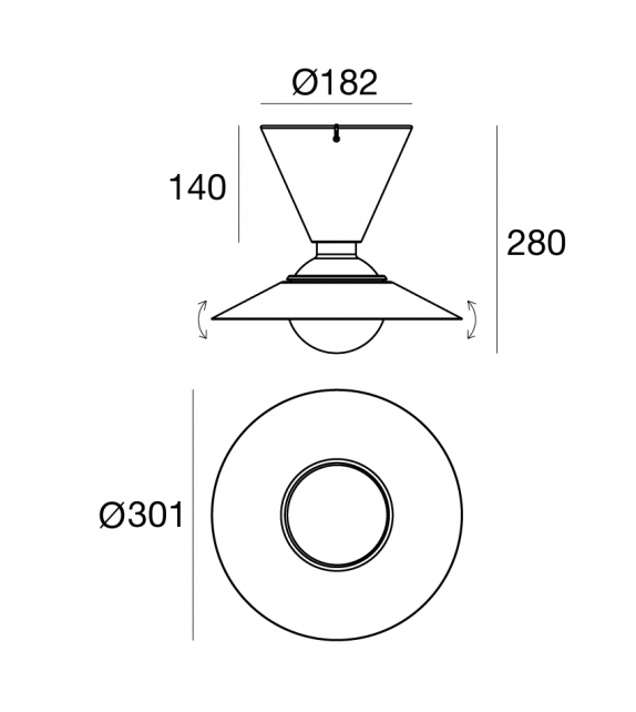 Fante Stilnovo Lámpara de Techo