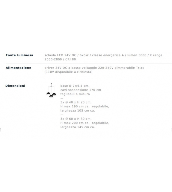 Stchu-Moon 02 Chandelier Catellani&Smith Lampada a Sospensione