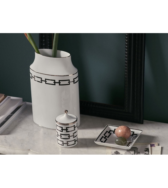 Coppa Quadrata Bassa Catene Nero Ginori 1735 Empty Pocket Tray