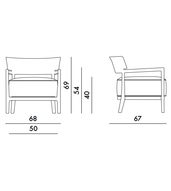 Prêt pour l'expédition - Cara Fancy Kartell Fauteuil