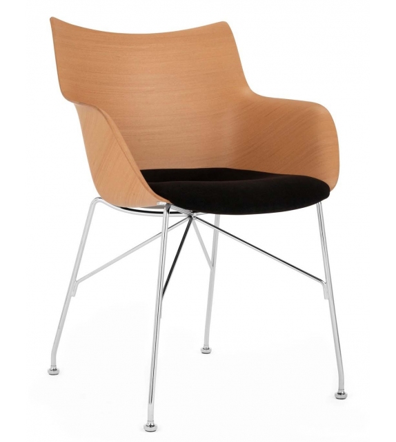 Q/Wood Kartell Poltroncina con Seduta Rivestita