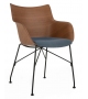 Q/Wood Kartell Poltroncina con Seduta Rivestita