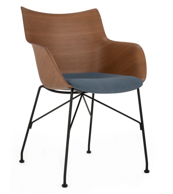 Q/Wood Kartell Poltroncina con Seduta Rivestita