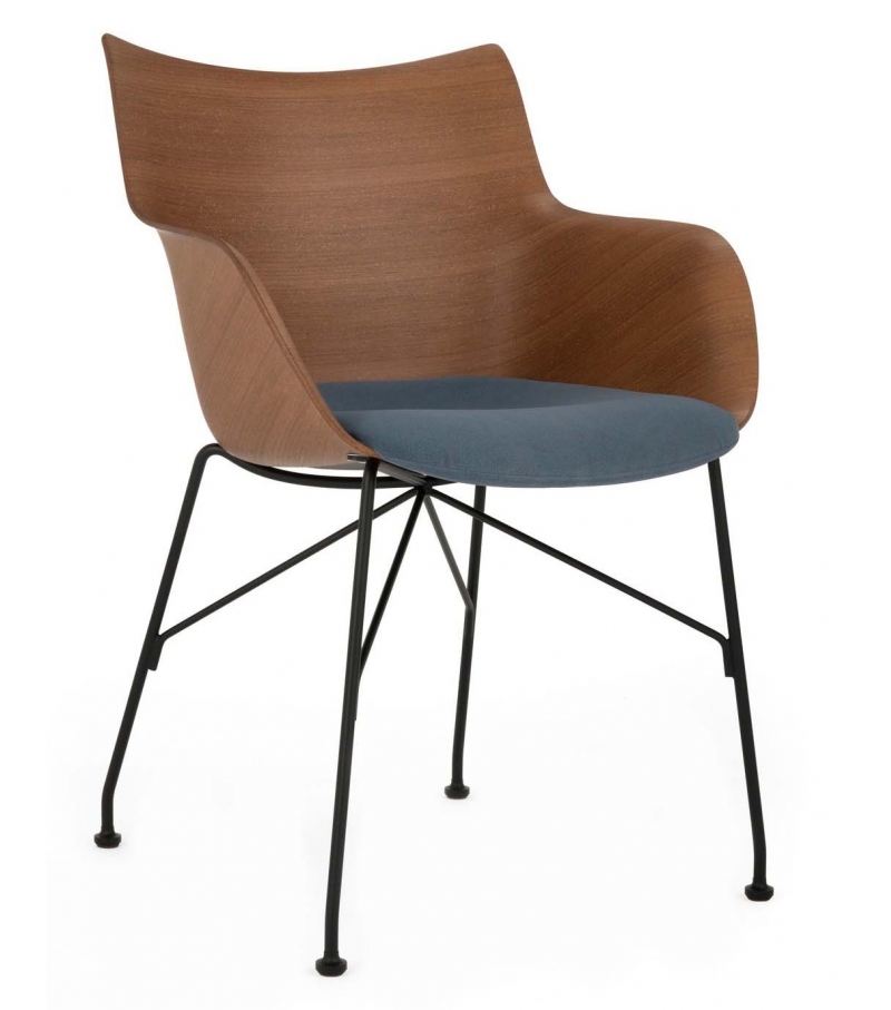 Q/Wood Kartell Sillón con Asiento Tapizado