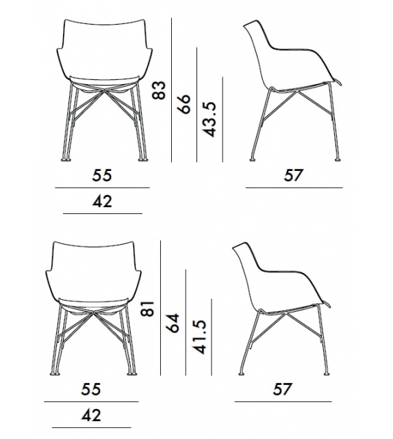 Listo para entregar - Q/Wood Kartell Sillón