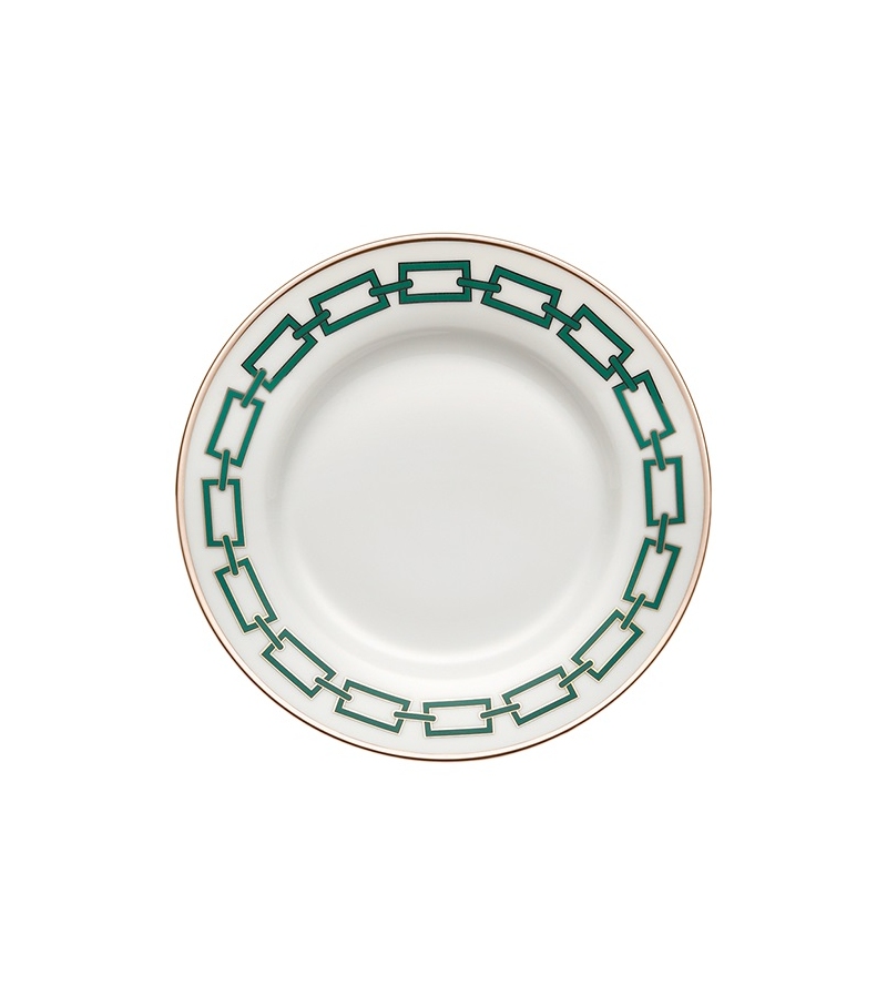 Piatto Dessert Catene Smeraldo Ginori 1735 Assiette