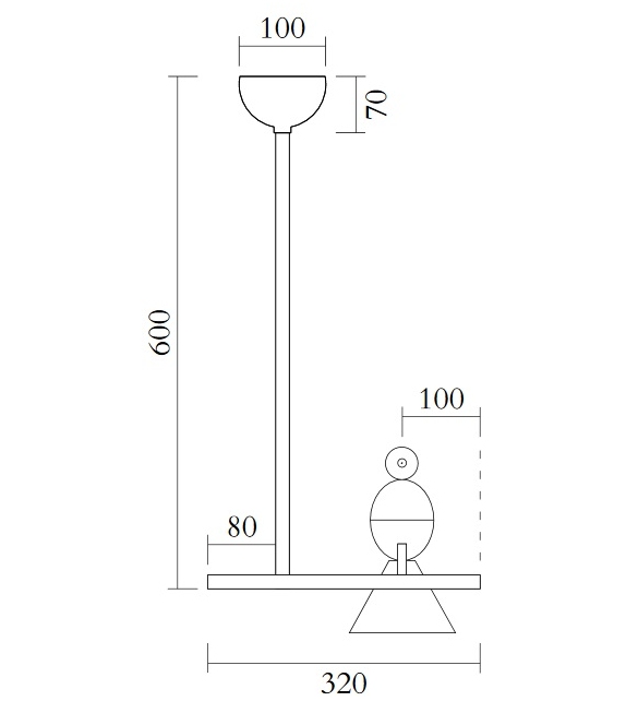 Alouette 1 bird ‘t’ Atelier Areti Plafonnier