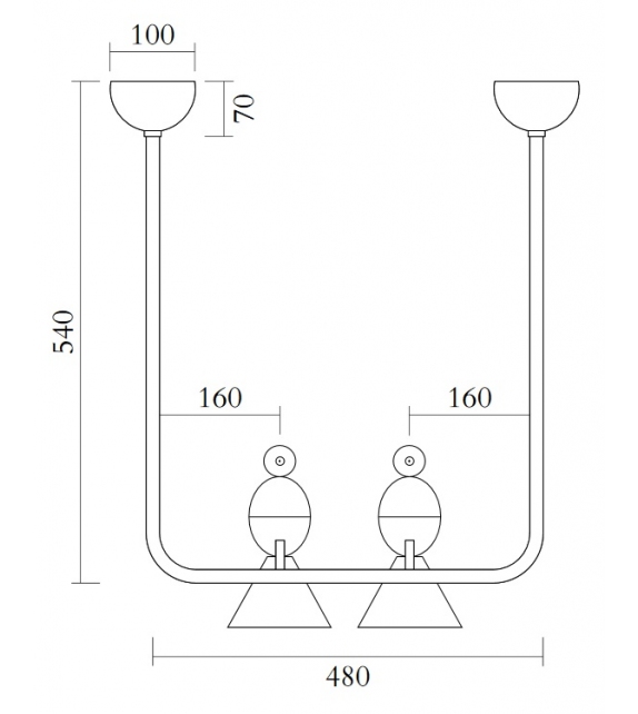 Alouette 2 Birds Atelier Areti Plafonnier