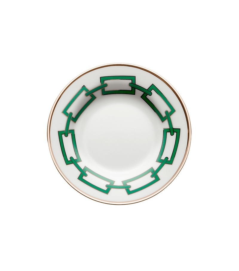 Piatto Caffè Catene Smeraldo Ginori 1735 Platillo