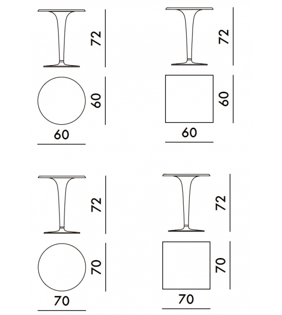 TopTop For Dr.Yes Kartell Tavolo