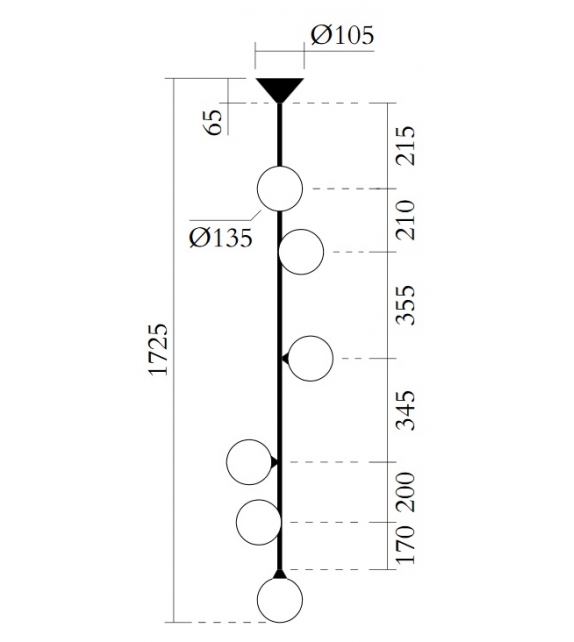 Vertical Globe Atelier Areti Lampada a Sospensione
